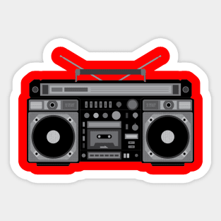 Retro Boombox Sticker